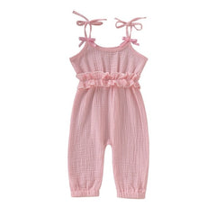 Fashion Sleeveless Jumpsuit Set For Baby Girl