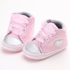 Cute Polka Dots Heart Baby Shoes