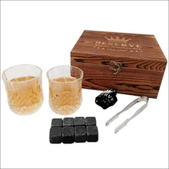 Shot Glass Wooden Gift Set Box