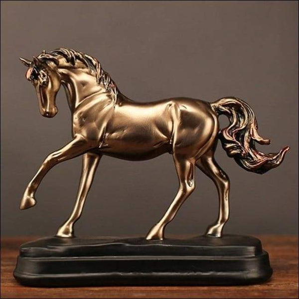 Vintage Golden Horse Sculpture