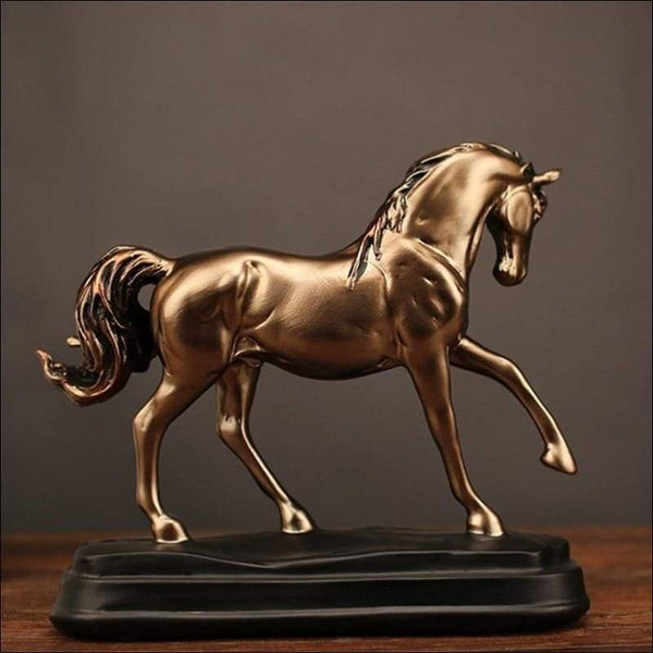Vintage Golden Horse Sculpture