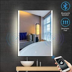 Waterproof Anti-fog Bluetooth Touch LED Wall Mirror